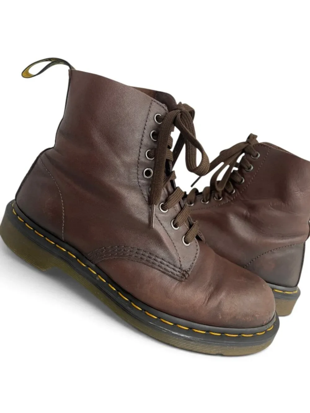 Dr. Martens 1460 Pascal Dark Brown Leather 8-Eye Combat Boots Men's 8 Women's 9